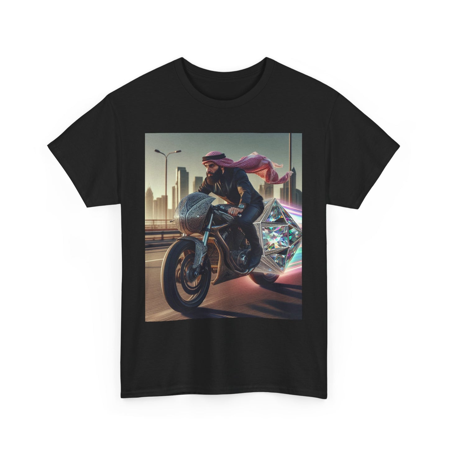 Adventure Inspired Unisex Heavy Cotton Tee - Urban Biker Design