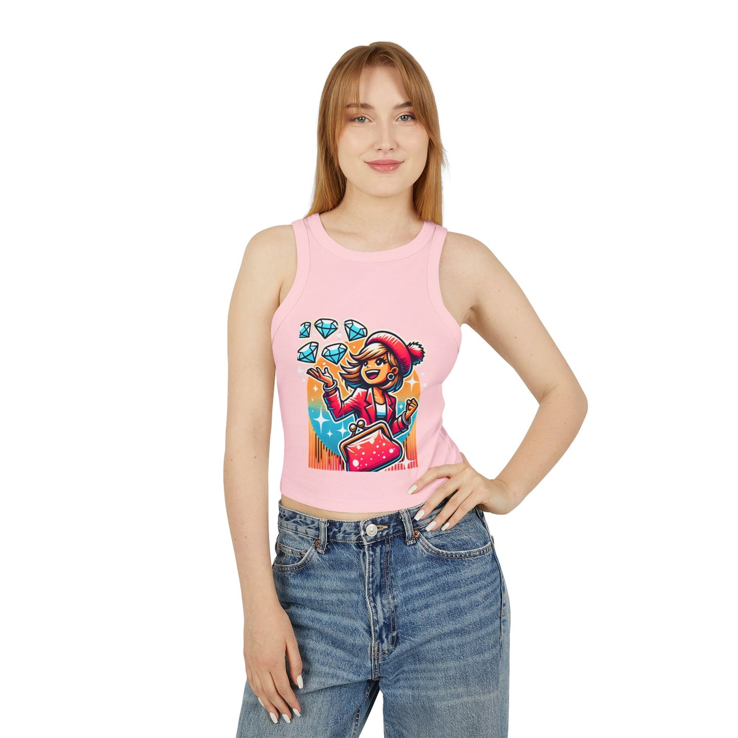 Women's Micro Rib Racer Tank Top
