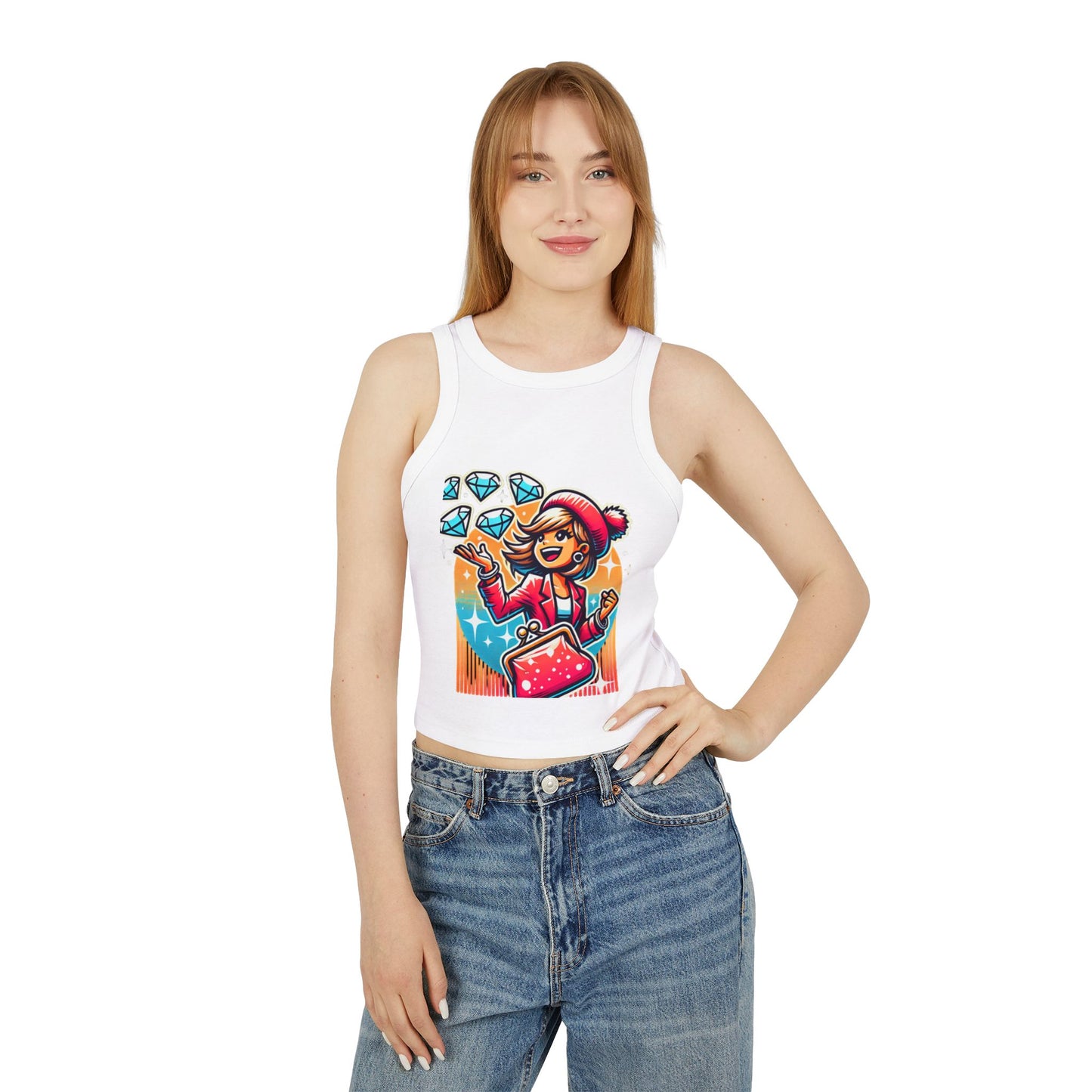 Women's Micro Rib Racer Tank Top