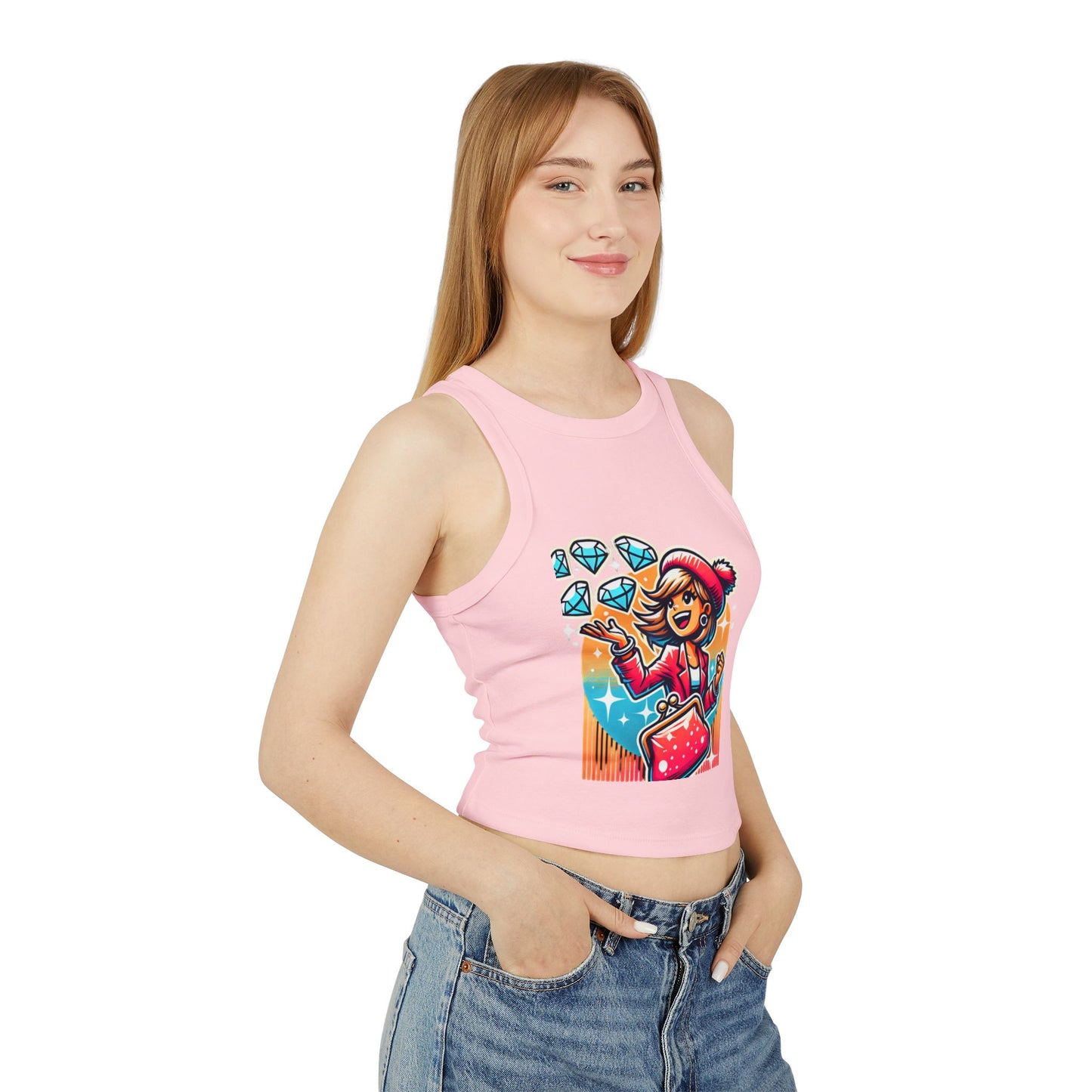 Women's Micro Rib Racer Tank Top